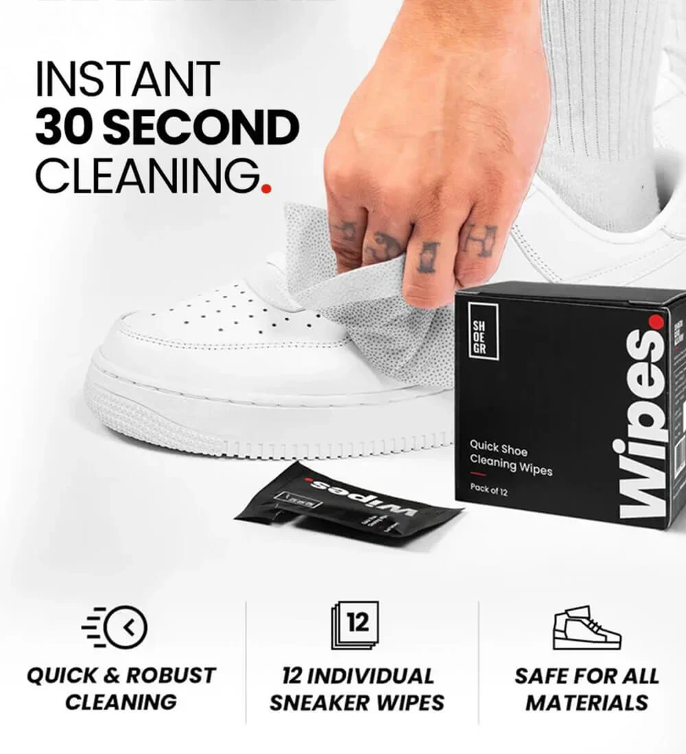 Standard Shoe Cleaning Kit + Wipes (Pack of 12) - Image 8